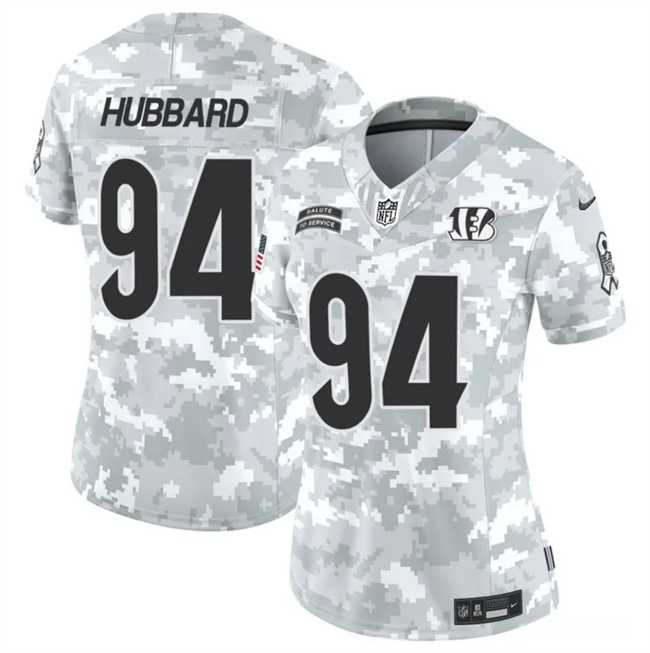 Womens Cincinnati Bengals #94 Sam Hubbard 2024 F.U.S.E Arctic Camo Salute To Service Limited Stitched Jersey Dzhi